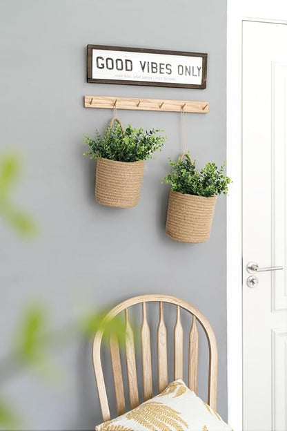 Dahey 2 Pack Wall Hanging Rope Basket