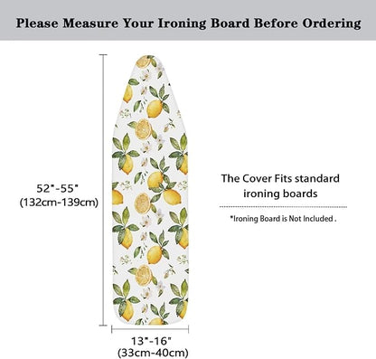 Lemon Ironing Board Cover Standard Size Iron Board Cover, Stain Resistant