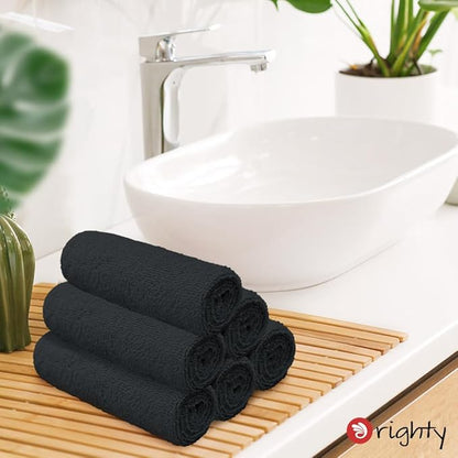Orighty 6 Pack Black Hand Towels