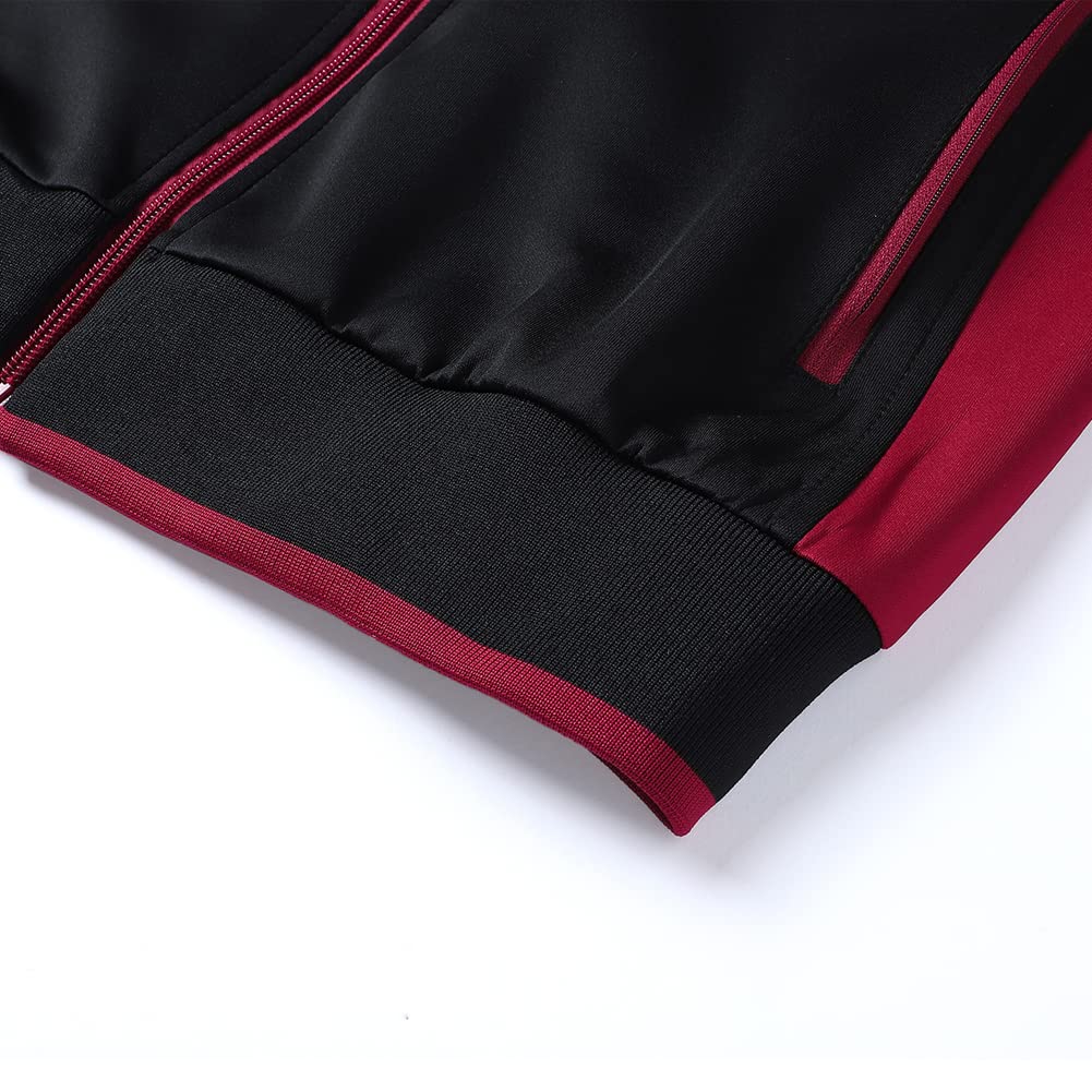 PUMPITU Men's Casual Athletic Tracksuit Long Sleeve Sweatsuit Set Full Zip Running Sports Jacket and Pants 2 Piece Outfits