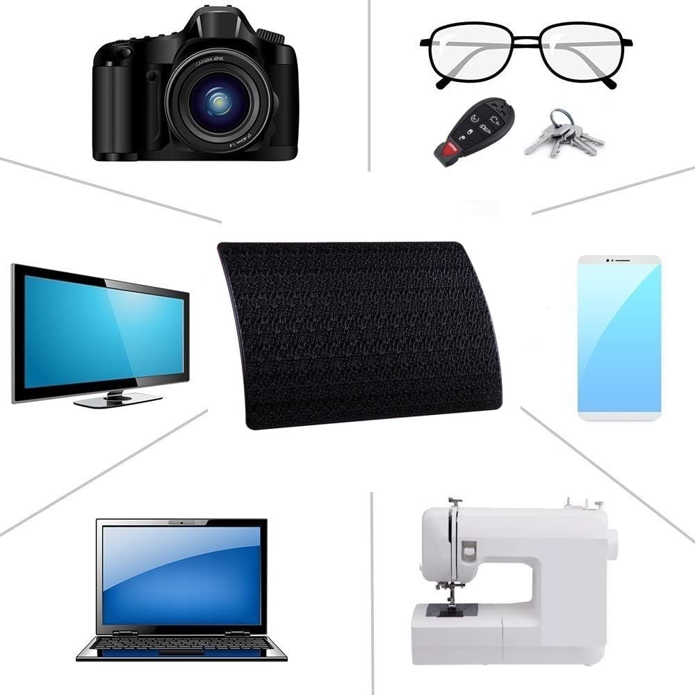 Extra Thick Sticky Anti-Slip Gel Pad, Mini-Factory Premium Universal Non-Slip Dashboard Mat for Cell Phones, Sunglasses, Keys, Coins and More - Black (Large Size: 7.8" X 5.5")