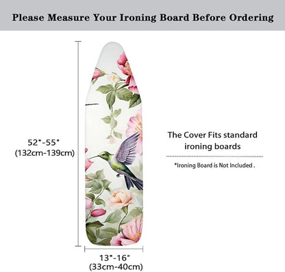 Sprowallow Hummingbird Flower Ironing Board Cover and Pad Full Size Scorch