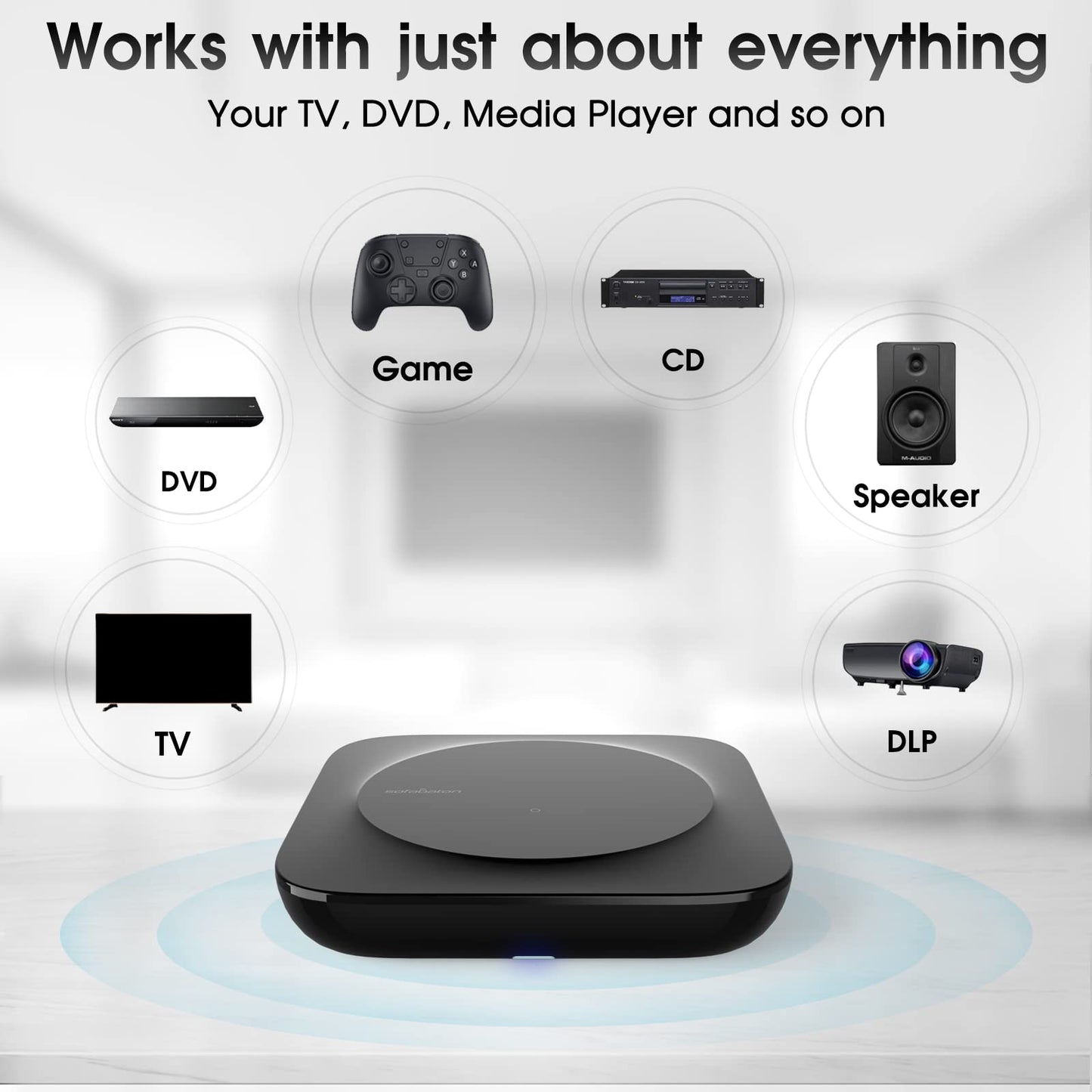 SofaBaton X1 Universal Remote Control with Hub, All in one Remote with Smart APP Setting, One-Touch Activities,Control 60+ Devices, Compatible Alexa & Google Assistant for Voice Control