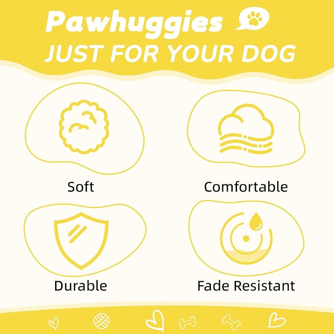 Yellow Dog Collar for Large Dog, Breathable, Anti-Odor & Soft, Comfortable for Sensitive Skin Puppies, 90% Bamboo Rayon, Adjustable Quick-Release Buckle Pet Collar for Large Breeds