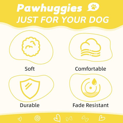 Yellow Dog Collar for Medium Size Dog, Breathable, Anti-Odor & Soft, Comfortable for Sensitive Skin Puppies, 90% Bamboo Rayon, Adjustable Quick-Release Buckle Pet Collar for Medium Breeds