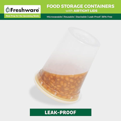 Freshware Food Storage Containers 32 oz Plastic Deli Containers