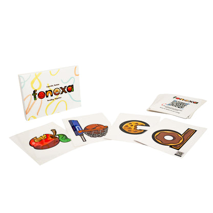 Phonics Flashcards for Kids - Alphabet Letter Sound Cards with Embedded Mnemonics for Early Reading, ABC Flashcards for Preschool & Kindergarten - Fonexa (Large)
