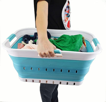 SAMMART 42L Collapsible Plastic Laundry Basket