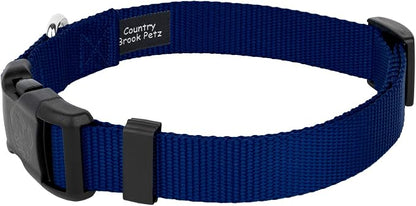 Country Brook Petz - Everyday Nylon Dog Collar and Leash - 10+ Cool Colors (3/8 Inch, Extra Small, Royal Blue)