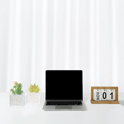 PapakeNook 2-Pack Mini Clear Acrylic Artificial Succulent in Pots Small Fake Plants for Living Room Bathroom Plant Shelf Decor Office Desk Floating Shelves Window Sill Decoration Accessories