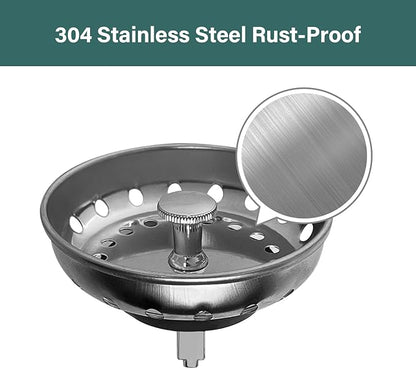 Kitchen Sink Strainer and Stopper Stainless Steel Basket