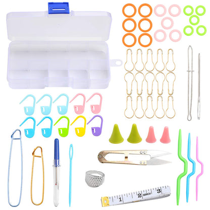 Coopay Tunisian Crochet Hooks Set with Cable, 11pcs Metal Afghan Crochet Hook 2-8mm, 120cm Bamboo Circular Tunisian Knitting Needle with Bead Carbonized 3-10mm for Blanket, Knitting & Crochet Supplies