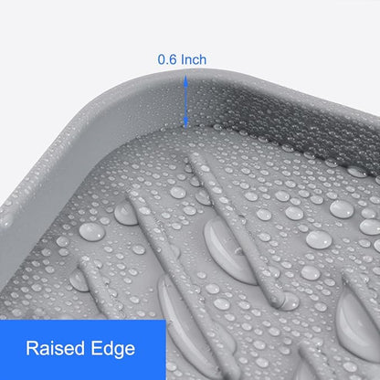 Sponge Holder with Drain Spout, Silicone Sponge Tray