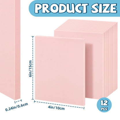 12Pcs 4"x6" Rubber Linoleum Blocks for Printmaking - Complete Stamp Carving Kit, Ideal for Linocut Block Printing, DIY Art Projects & Craft Supplies