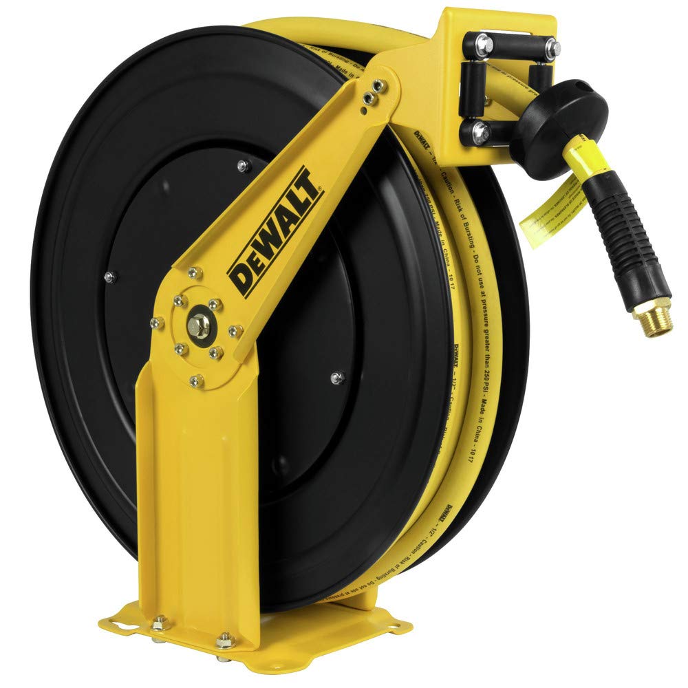 DeWalt DXCM024-0344 Double Arm Hose Reel with 1/2” x 50’ Premium Rubber Hose
