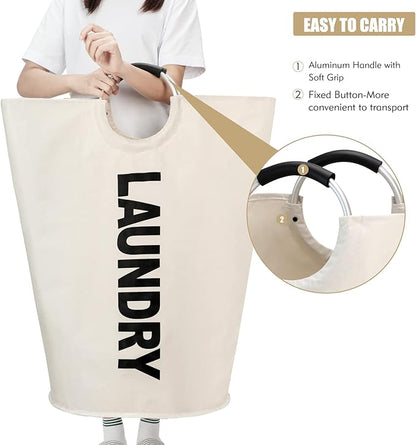 125L X-Large Laundry Basket, Freestanding Tall Clothes Hamper, Collapsible
