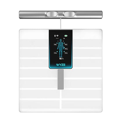 Wyze Smart Scale Ultra BodyScan with Handle – Wi-Fi & Bluetooth Body Composition Scale for Weight, BMI, Body Fat, Muscle Mass, and Segmental Measurement, 400 lbs, White