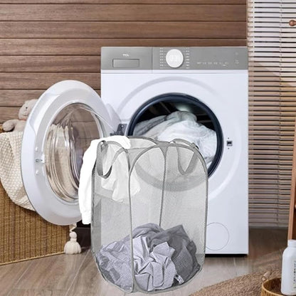 Pop Up Laundry Hampers, Collapsible Mesh Laundry Baskets