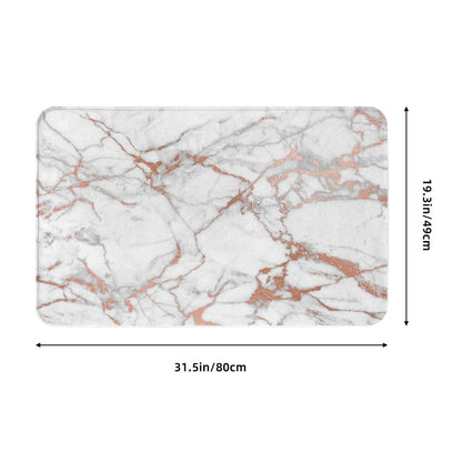 Vlolentlla Marble Print Memory Foam Bath Mat Rug, Bathroom Floor Mat Non-Slip Washable Bathmat Doormat for Tub Shower Mat Room Entryway Home Décor, 20x31.5in