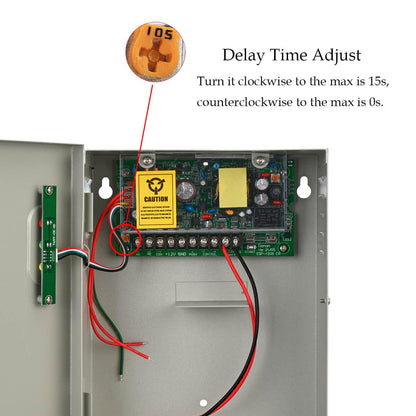 Power Supply Controller for Door Access System Electric Lock Intercom Camera Input 110V-240V AC to Output 12V DC 5A