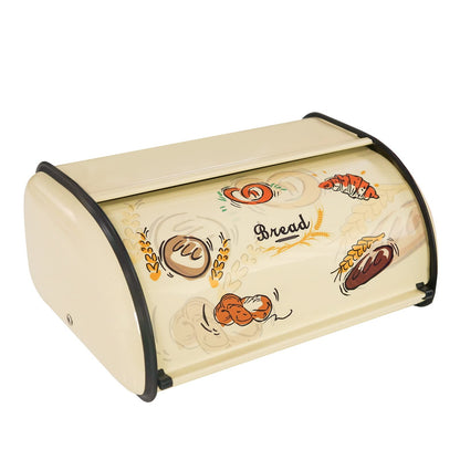 SOTECH Bread Box Metal Bread Storage Container Roll Top Bread Bin for Kitchen Countertop Farmhouse Bread Boxes Bread Keeper Holder Vintage airtight Counter