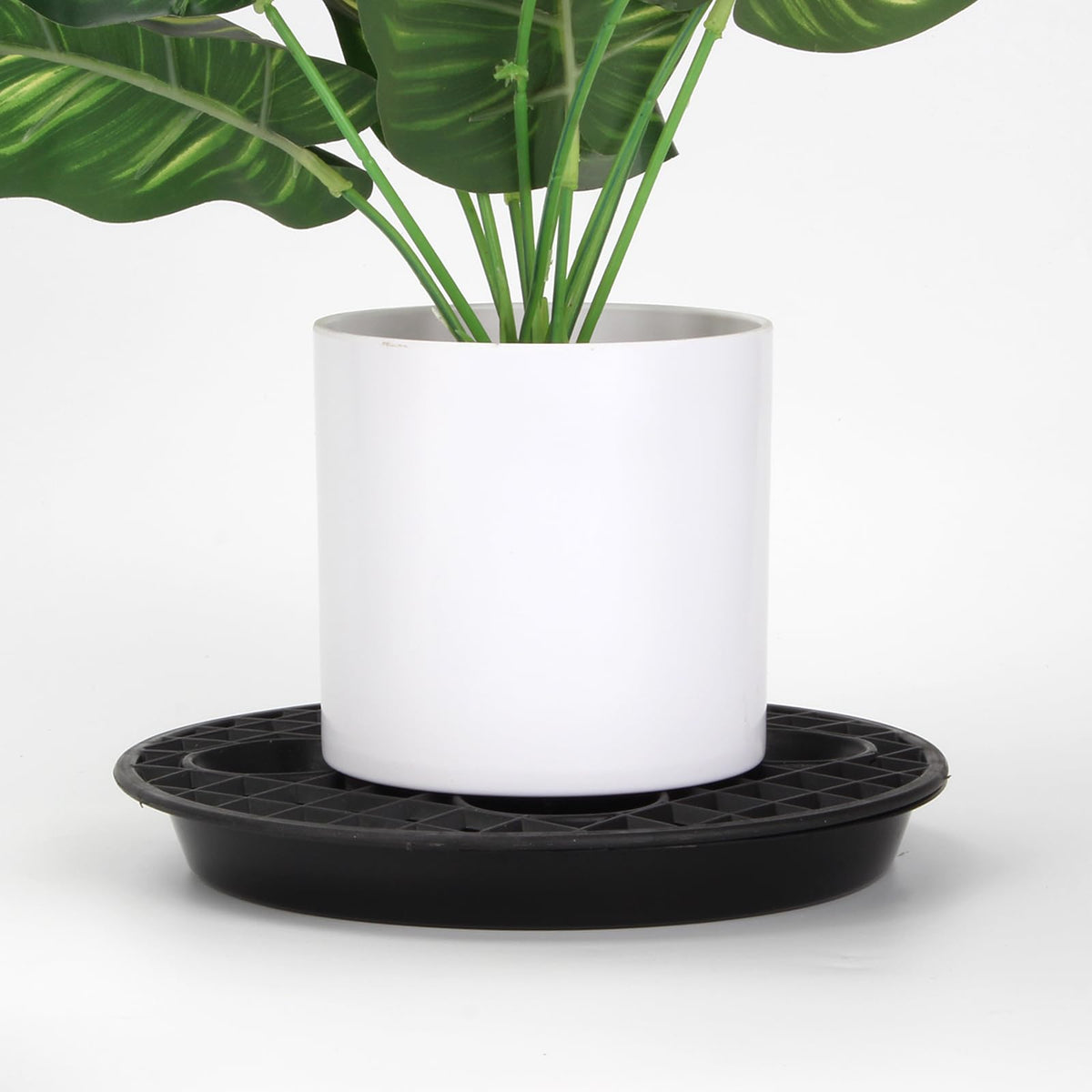 KVMORZE 12 Pack 8 In Plant Saucer Stand Set, Heavy Duty Plant Drip Trays with Elevated Plant Saucer Pot Base with Drainage Hole, Flower Pot Tray Plant Pot Container Accessories for Indoor Outdoor