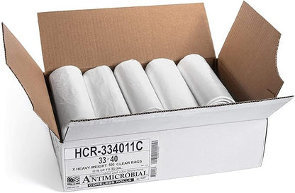 Aluf Plastics High Density Trash Bags, 33 Gallon, 11 Micron,