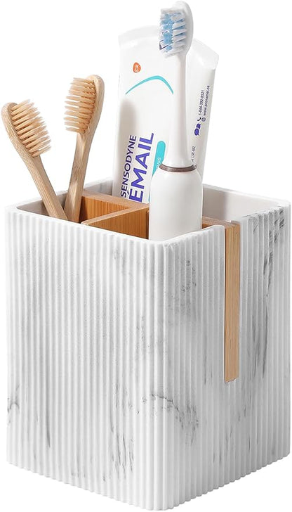 rejomiik Toothbrush Holders for Bathrooms Countertop, 3 Slots Electric Tooth