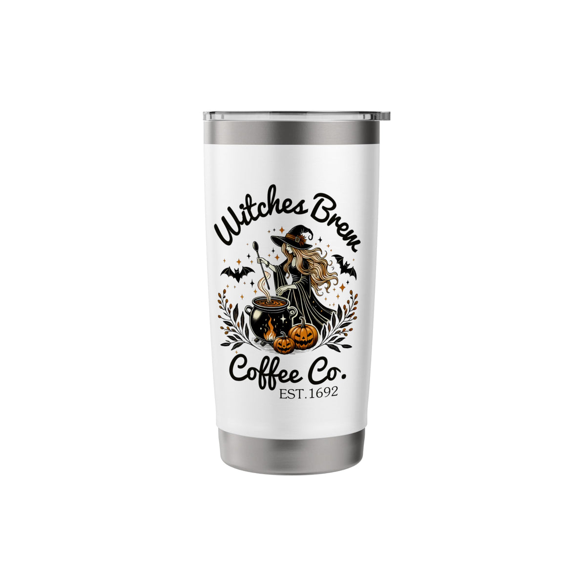 Halloween Witches Brew 20oz Travel Cup Bottle Spooky Coffee Stainless Steel Insulated Tumbler
