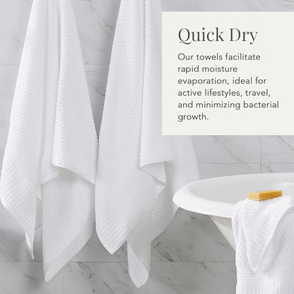 NY Loft 100% Cotton Hand Towel 6 Pack | Super Soft & Absorbent Quick-Dry Hand