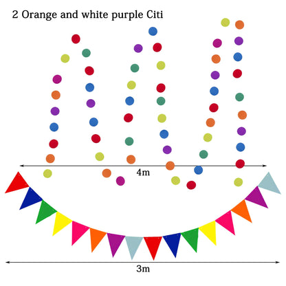 Naimo Hanging Party Decorations Set Paper Flower Pom Poms Banner Flag Dots Garland Paper Fan Wall Decor for Brithday Baby Shower Wedding Graduation