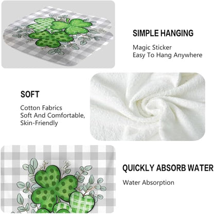 St Patricks Day Hand Towels, 2 Packs Spring Floral Bathroom Hand Towels 28.7 x