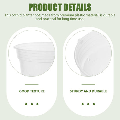 Toddmomy Transparent Plastic Flower Pot with Vent Holes and Tray 6.37X6.37X5.11 Inch Clear Planter for Indoor Gardening Orchid Bonsai and Nursery Use