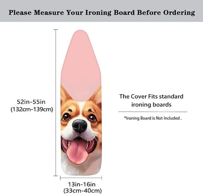 GLENLCWE Cute Corgi Ironing Board Cover Full Size Heavy Duty Iron Pad Cover