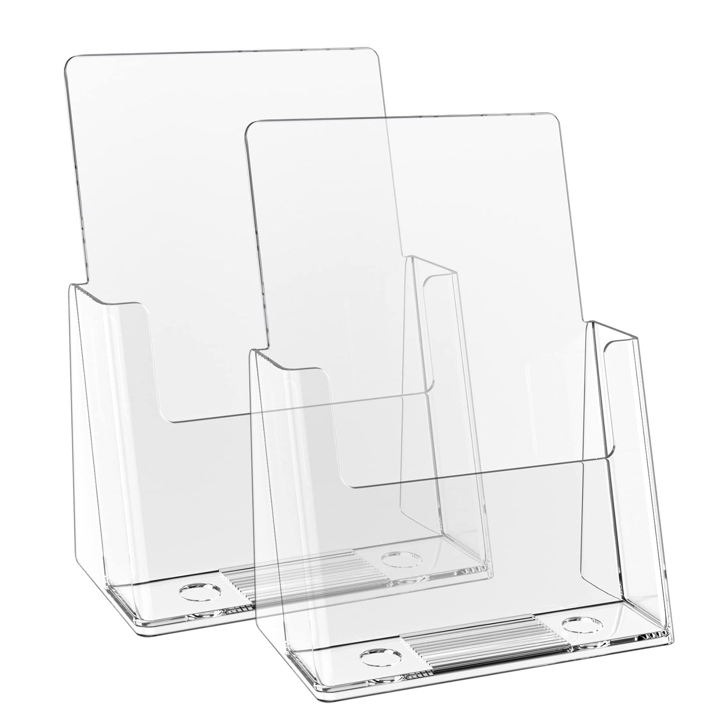 zavekia 2 Pack 6'' x 9'' Acrylic Brochure Holder,wide brochure leaflet booklet literature flyer catalog magazine. (6 x 9 in/ 2 Pack)