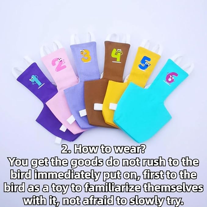 Bird Diaper Protective Parrot Nappy - 6 Pack, Reusable Flight Suit with Waterproof Inner Layer, Washable Cute Urine Wet Suit for Cockatiel Conure Macaw Lovebird (XS)