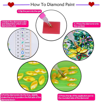 Sulunmo Diamond Art Kits for Adults - Acrylic Diamond Painting Ornaments, DIY 5D Diamond Art Statues Diamond Dots Sculpture with Special Shaped Drills(Peacock-66)