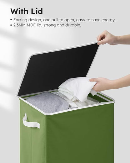 SOLEDI Laundry Hamper with Lid 100L Large & Tall Collapsible Laundry Basket