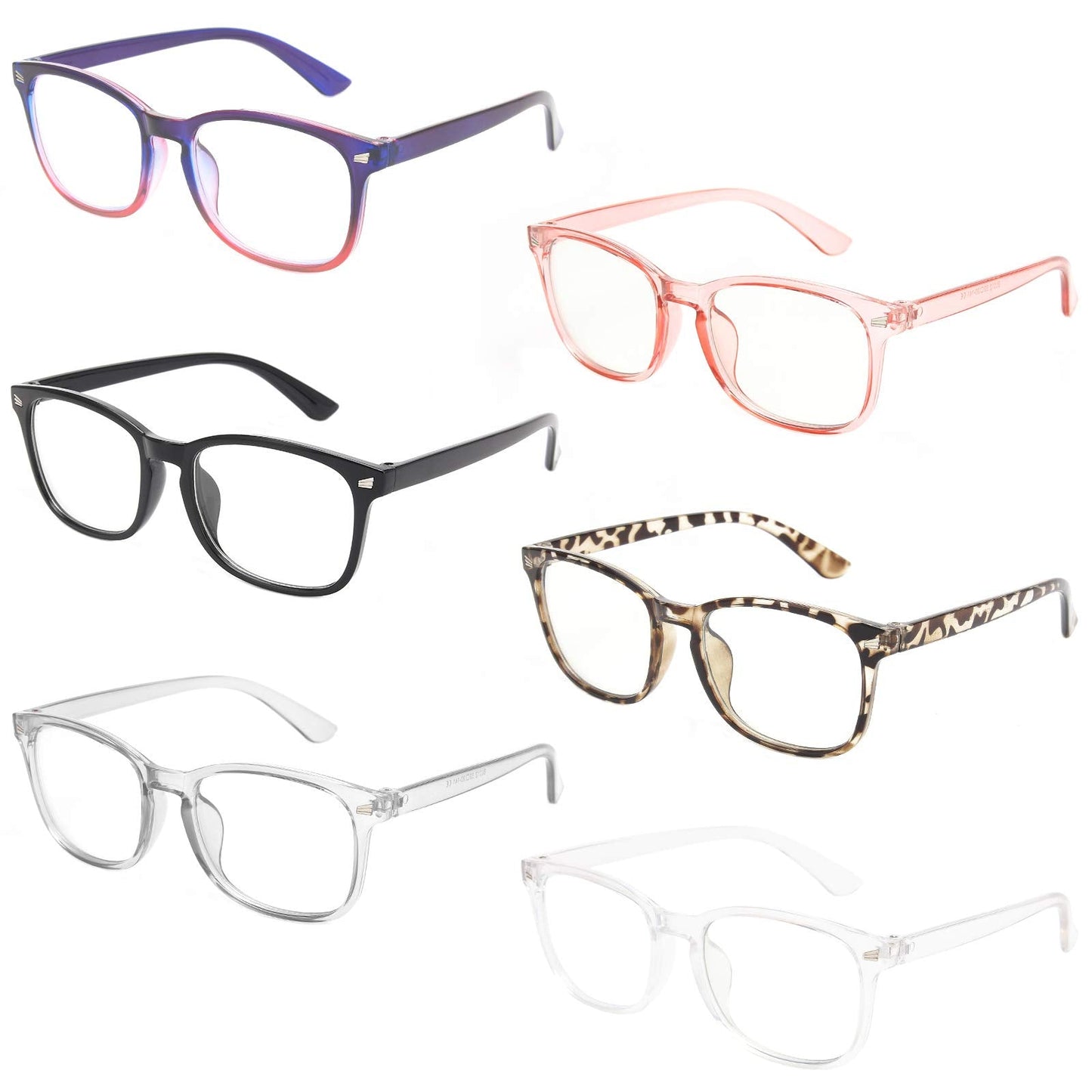 MIGSIR Blue Light Blocking Glasses for Computer Gaming, Fashion Fake Helps Reduce Screen Fatigue Eyeglasses for Women Men