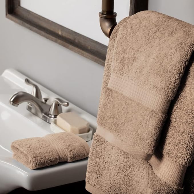 SUPERIOR Egyptian Cotton Pile 3 Piece Towel Set, Includes 1 Bath, 1 Hand