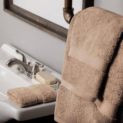 SUPERIOR Egyptian Cotton Pile 3 Piece Towel Set, Includes 1 Bath, 1 Hand