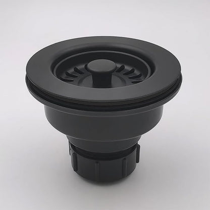3-1/2 Inch Polymer Black Sink Drain Assembly