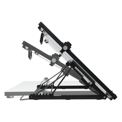 Acurit Multi-Angled 23”x31” PXB Drawing Board for Artists and Designers - Portable Tabletop Workspace, Drawing, Sketching, Drafting, Painting - Portable Laminated Surface w/Ruler & Parallel Motion Bar
