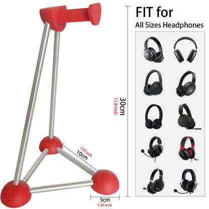 Headphone Stand, Desktop Headset Holder, Desk Earphone Stand, Gaming Headsets, for SteelSeries/Logitech/HyperX/Sony/Beats/Sennheiser/Anker/Xbox, and All Headphones. (red)