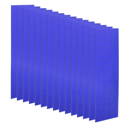 HARFINGTON 15 Sheet 1800 Pieces Self Adhesive Mirror Mosaic Tiles 10x10mm Small Square Mirror Tiles Sticker Disco Ball Stickers Mini Glass Tiles for DIY Craft Party Home Decoration, Blue