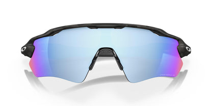 Oakley Men's OO9208 Radar EV Path Rectangular Sunglasses, Matte Black Camo/Prizm Deep Water Polarized, 38 mm