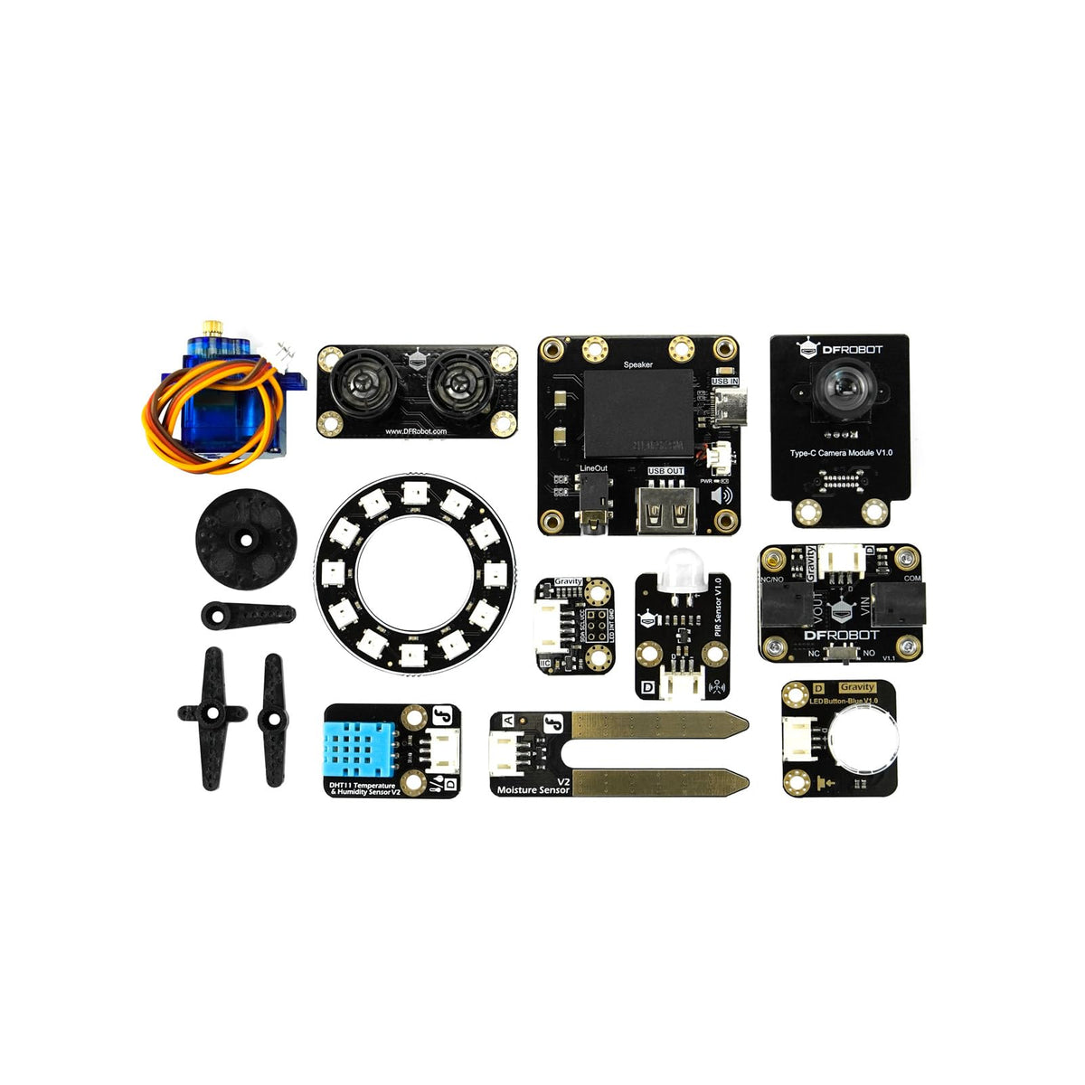Python Starter Kit for UNIHIKER M10 (Board Not Included) | 15 Structured Lessons for STEM | Learn AI & IoT Programming | with Solderless Plug-and-Play Sensors