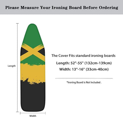 GLENLCWE Jamaican Flag Iron Board Cover Heat Reflective Ironing Board Cover