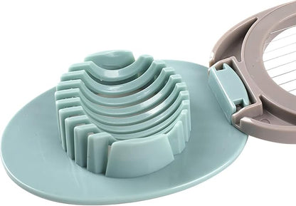 Egg Slicer for Hard Boiled Eggs Cutter with Stainless Steel Wire Dishwasher Safe (Green)