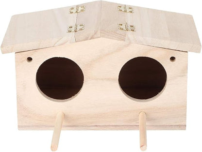 Wooden Pet Bird Nests House Breeding Box Cage Birdhouse Accessories for Parrots Swallows